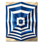 Nautical Blue Stripe Octagon Rug