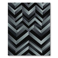 Gray Chevron Geometric Illusion Rug