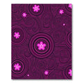 Fuchsia Floral Concentric Swirl Rug