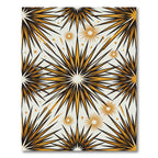 Celestial Golden Starburst Mid Century Rug