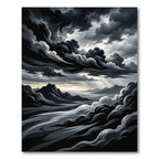 Dramatic Stormy Sky Mountain Vista Rug
