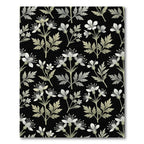 White Delicate Floral Serene Botanical Rug