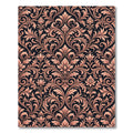 Elegant Damask Floral Rose Gold Tapestry Rug