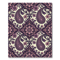 Rich Plum Paisley Floral Medallion Rug