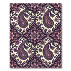 Rich Plum Paisley Floral Medallion Rug