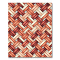 Woven Terracotta Chevron Texture Rug