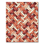Woven Terracotta Chevron Texture Rug