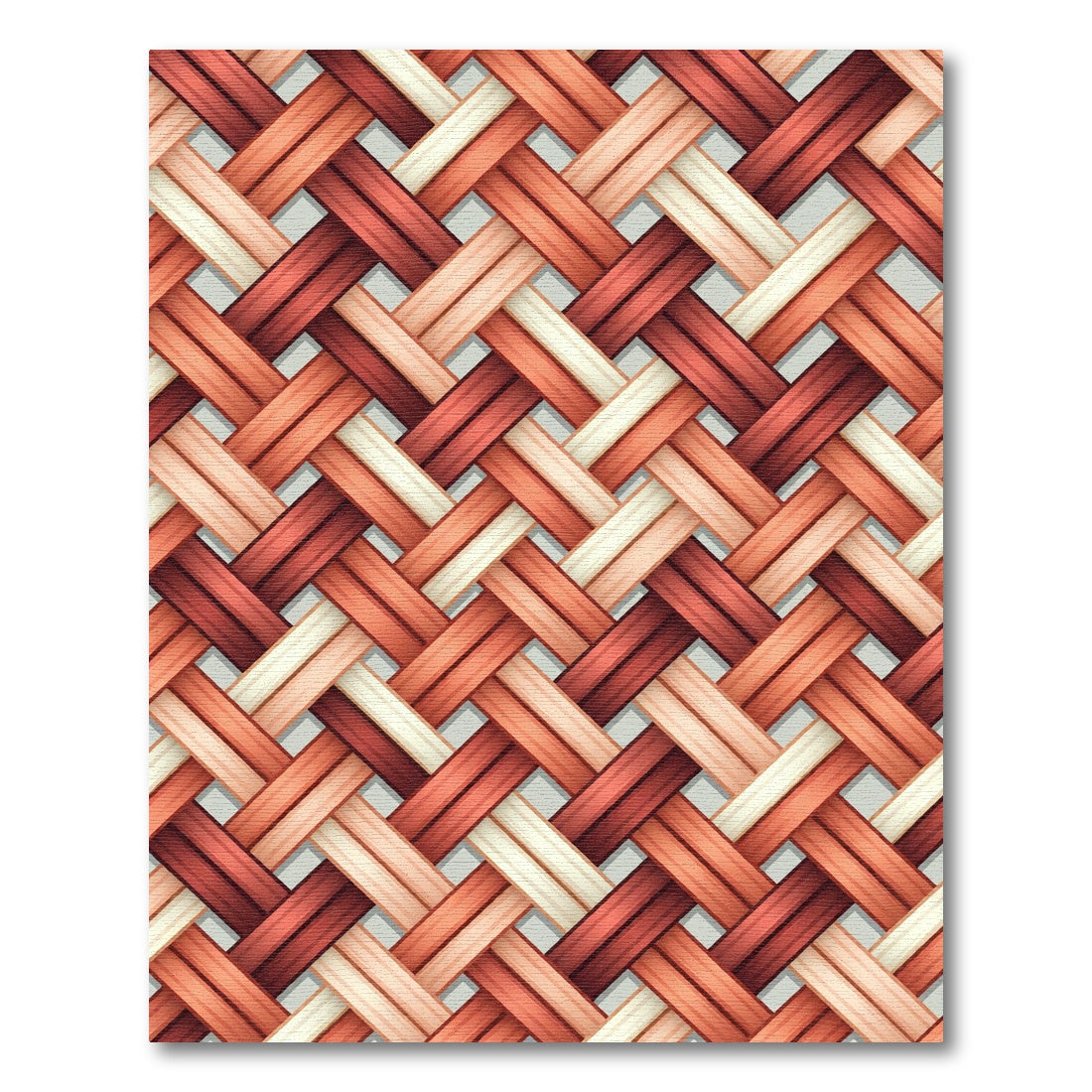 Woven Terracotta Chevron Texture Rug