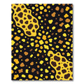 Yellow and Brown Organic Blob Spill Rug