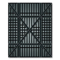 Dark Gray Grid Intersection Rug