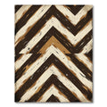 Earthy Tone Chevron Brush Stroke Rug