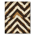 Earthy Tone Chevron Brush Stroke Rug