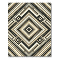 Stepped Diamond Geometric Stripe Rug