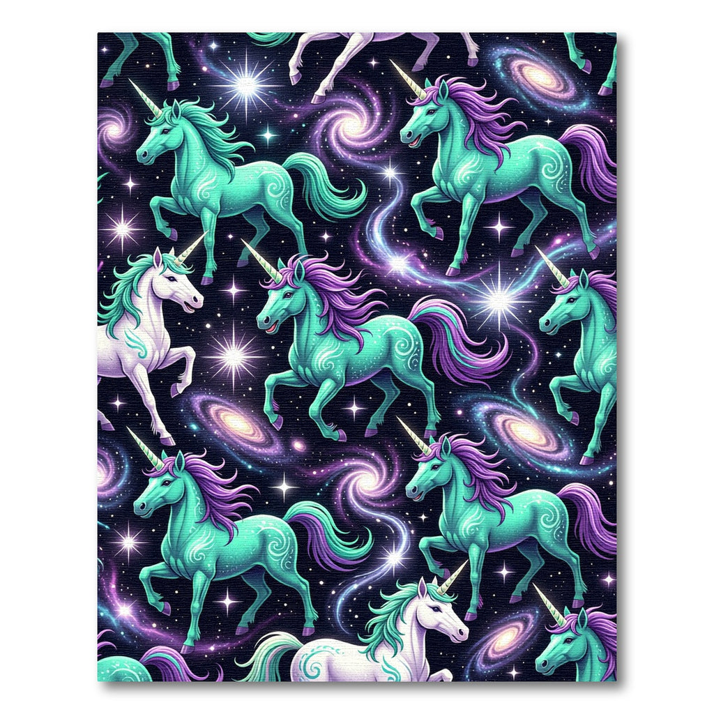 Cosmic Celestial Unicorn Galaxy Fantasy Rug
