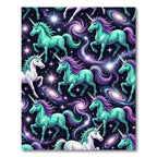 Cosmic Celestial Unicorn Galaxy Fantasy Rug