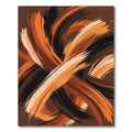 Abstract Cocoa Orange Swirl Rug
