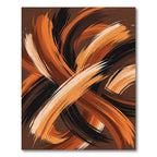 Abstract Cocoa Orange Swirl Rug