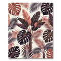Tropical Terracotta Monstera Palm Collage Rug