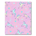 Pastel Unicorn Hearts Whimsical Pattern Rug