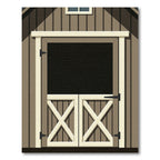 Farmhouse X Brace Double Doors Rug