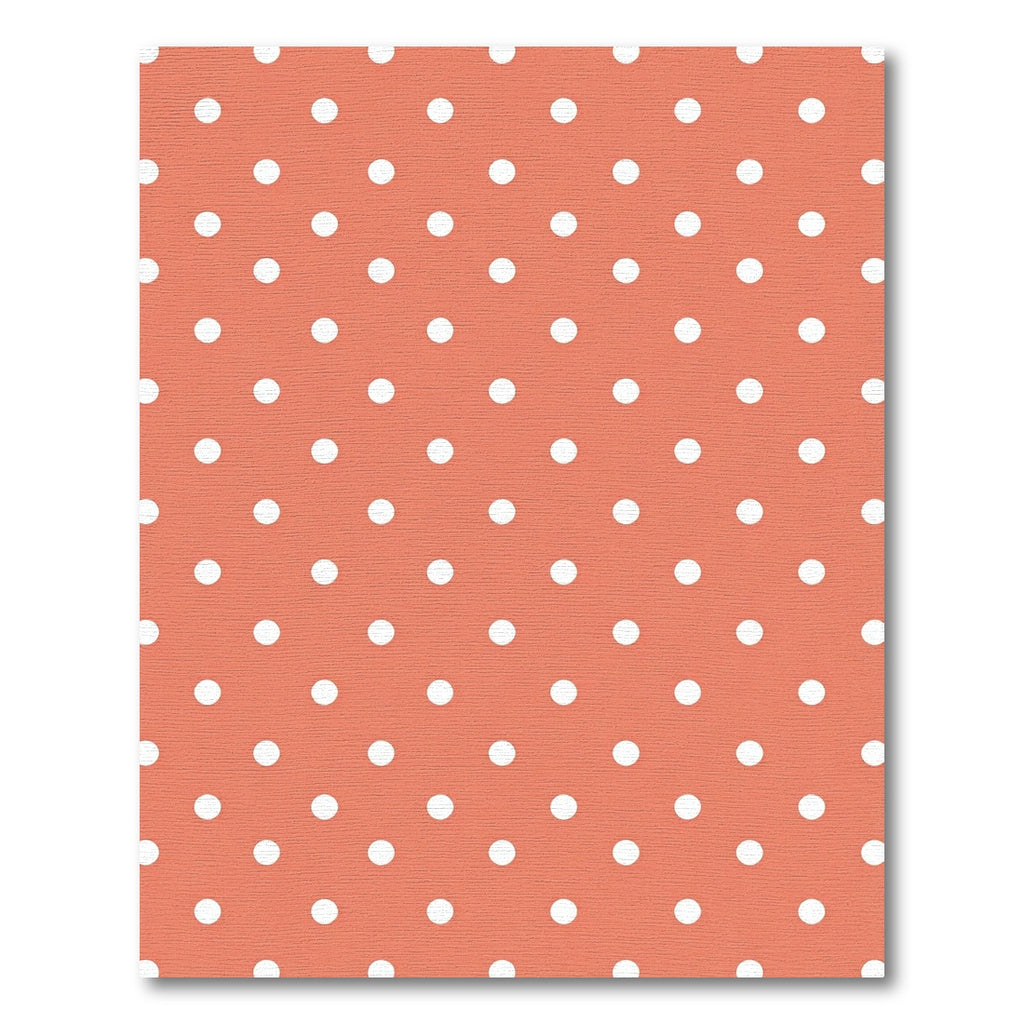 Coral White Polka Dot Classic Rug