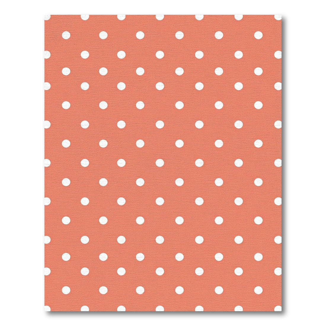 Coral White Polka Dot Classic Rug