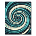 Luminous Teal and Cream Swirl Rug