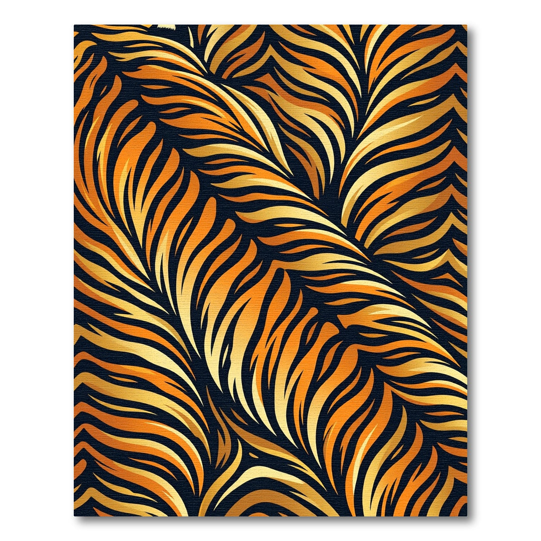 Bold Orange Gold Tiger Stripe Rug