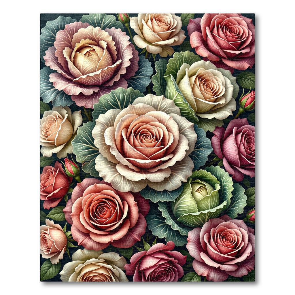 Vintage Rose Garden Tapestry Rug