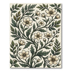 Botanical Cream and Sage Floral Vine Rug