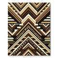 Geometric Earth Tone Chevron Abstract Art Rug