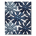 Indigo Denim Bow Floral Medallion Rug