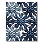 Indigo Denim Bow Floral Medallion Rug