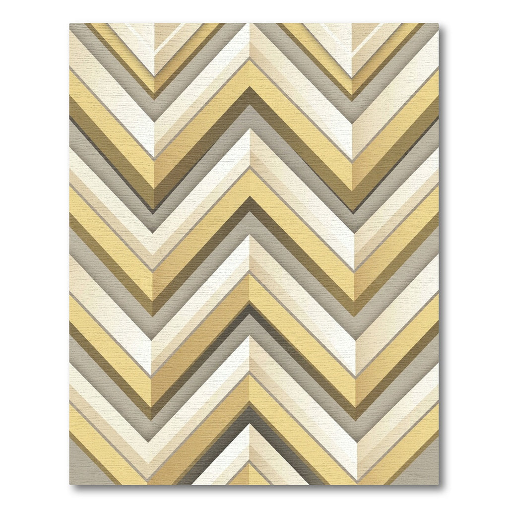 Golden Beige Chevron Layers Rug