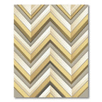 Golden Beige Chevron Layers Rug