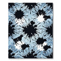 Abstract Black Bull Ink Splash Rug