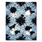 Abstract Black Bull Ink Splash Rug