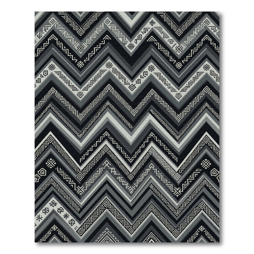 Monochromatic Zigzag Geometric Folk Rug