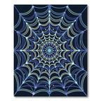 Celestial Blue Ornate Web Rug