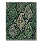 Rich Green Paisley Floral Ornament Rug