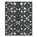 Tribal Dark Geometric Diamond Tessellation Rug