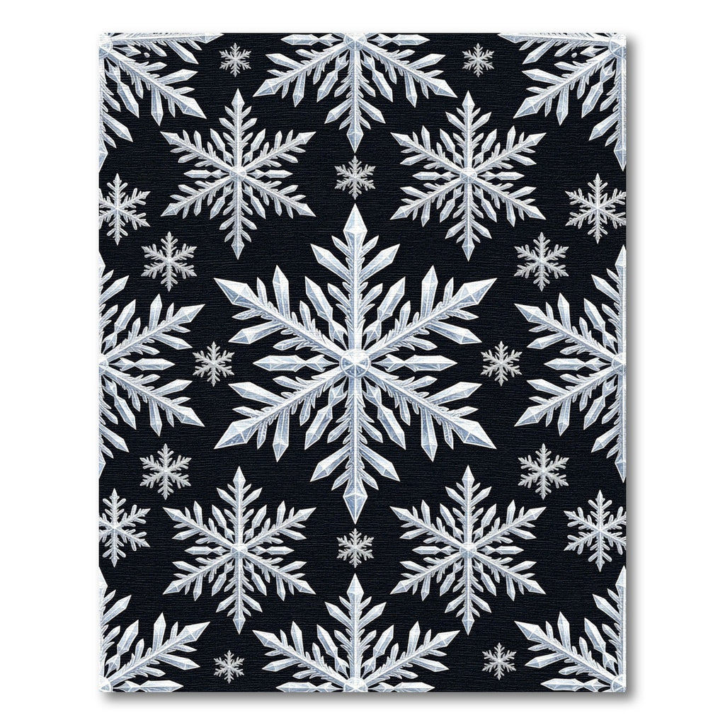 Elegant White Snowflake Baroque Rug