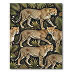 Lush Golden Cheetah Tropical Jungle Rug