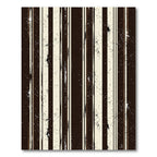 Rustic Brown and Cream Textured Stripes Rug