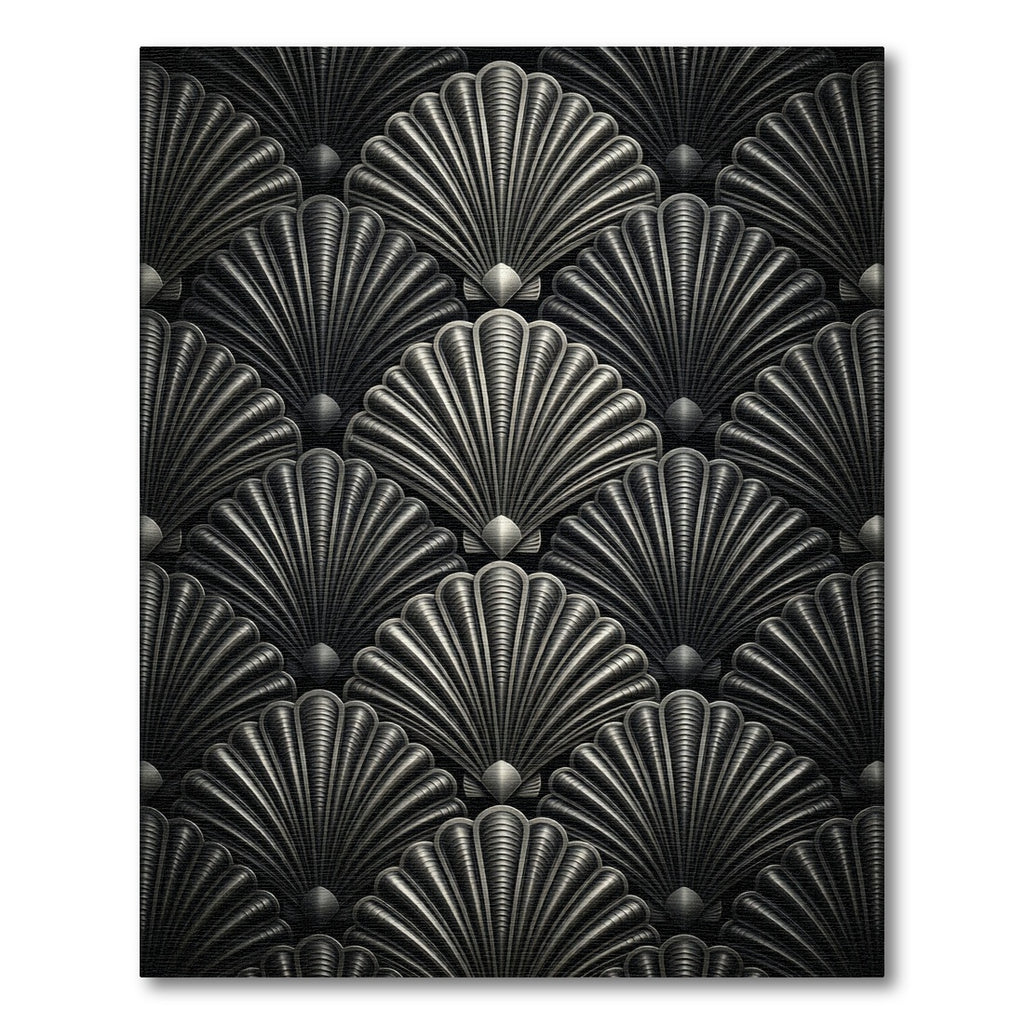 Art Deco Metallic Fan Composition Rug