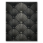 Art Deco Metallic Fan Composition Rug
