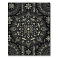 Monochromatic Celestial Maya Sun Medallion Rug