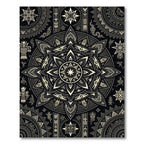 Monochromatic Celestial Maya Sun Medallion Rug
