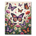 Vibrant Butterfly Garden Meadow Rug