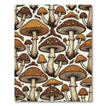 Whimsical Earthy Brown Toadstool Forest Rug